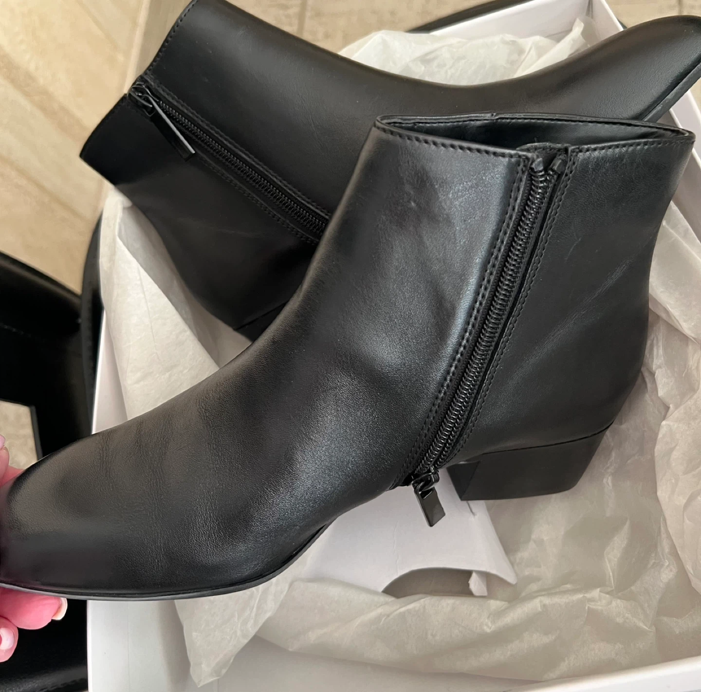 Calvin Klein Jipsy Soft Black Ankle Boots - Size 8M - photo 2