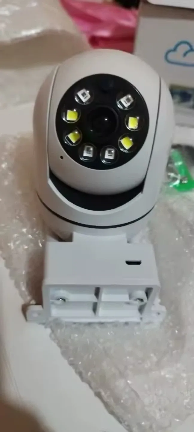 White WiFi Security Camera with Motion Tracking, NEW NO BOX image indicator(2)