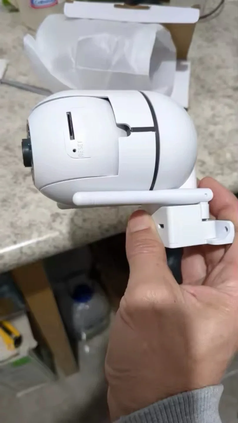 White WiFi Security Camera with Motion Tracking, NEW NO BOX image indicator(3)