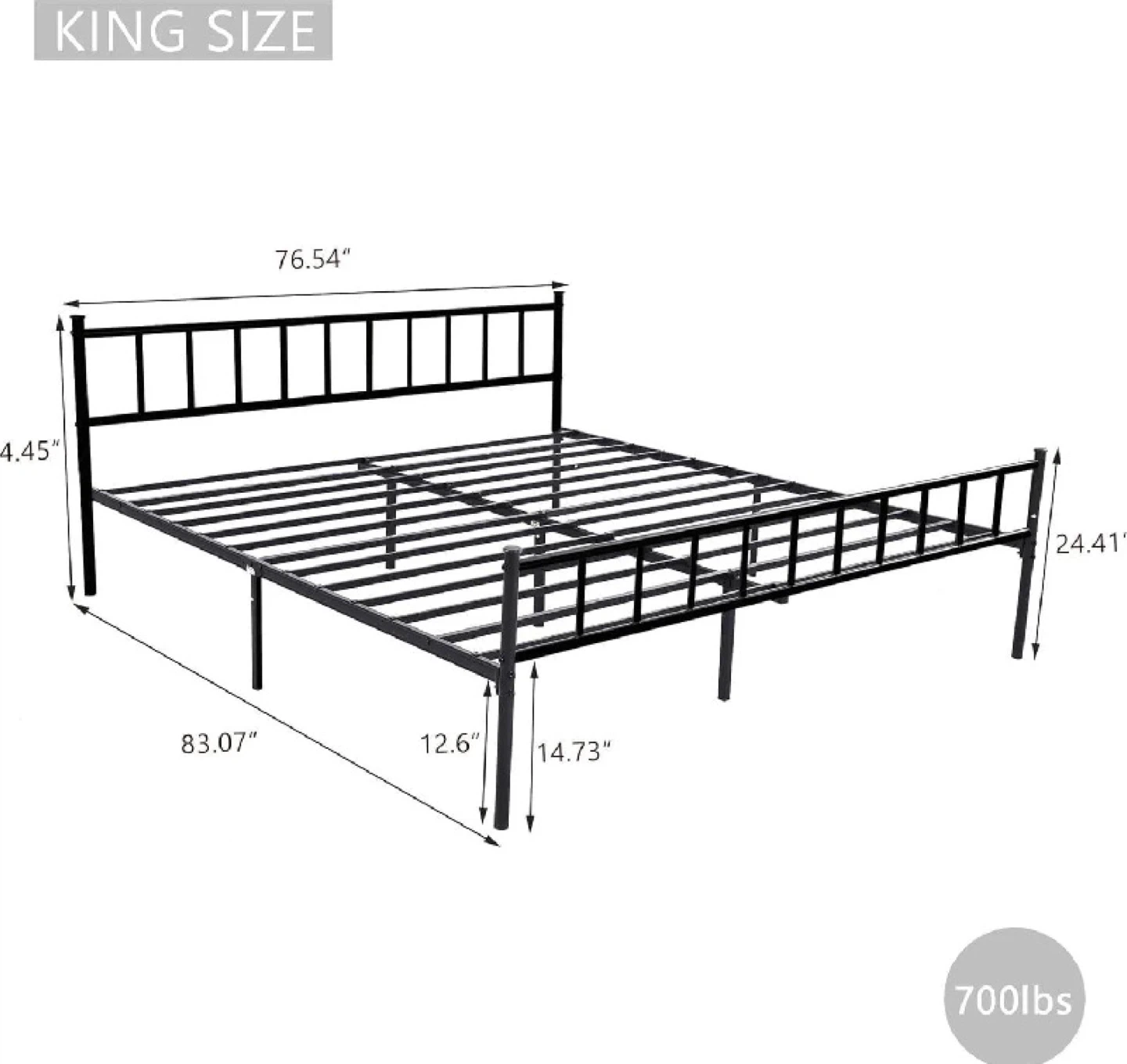 King Size Metal Bed Frame - photo 2