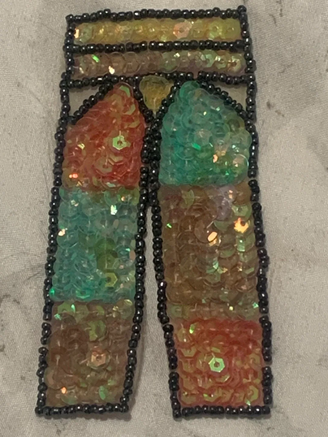 Handmade Beaded Pants Patch
