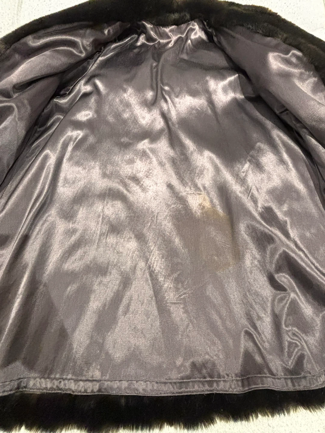 Manteau Fausse Fourrure Femme – Taille Large – Brun Foncé - photo 3