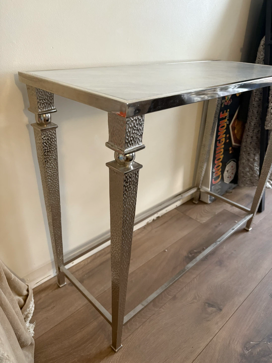 Marble Top Console Table - Silver Finish - photo 2