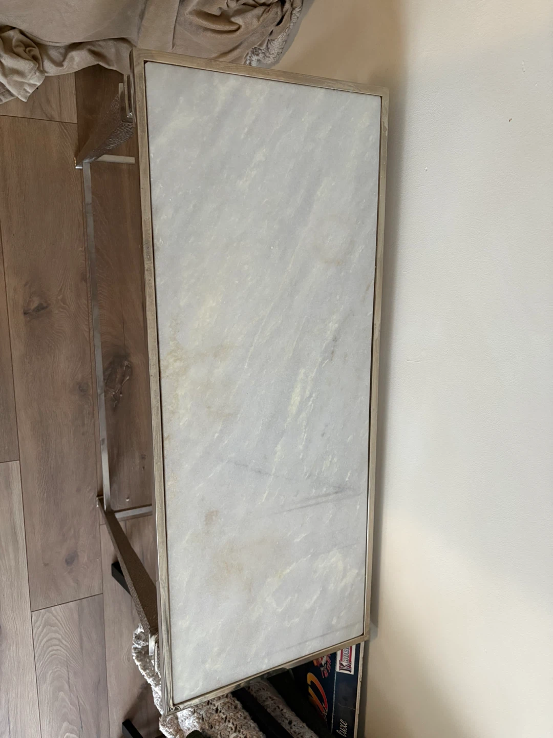 Marble Top Console Table - Silver Finish - photo 3