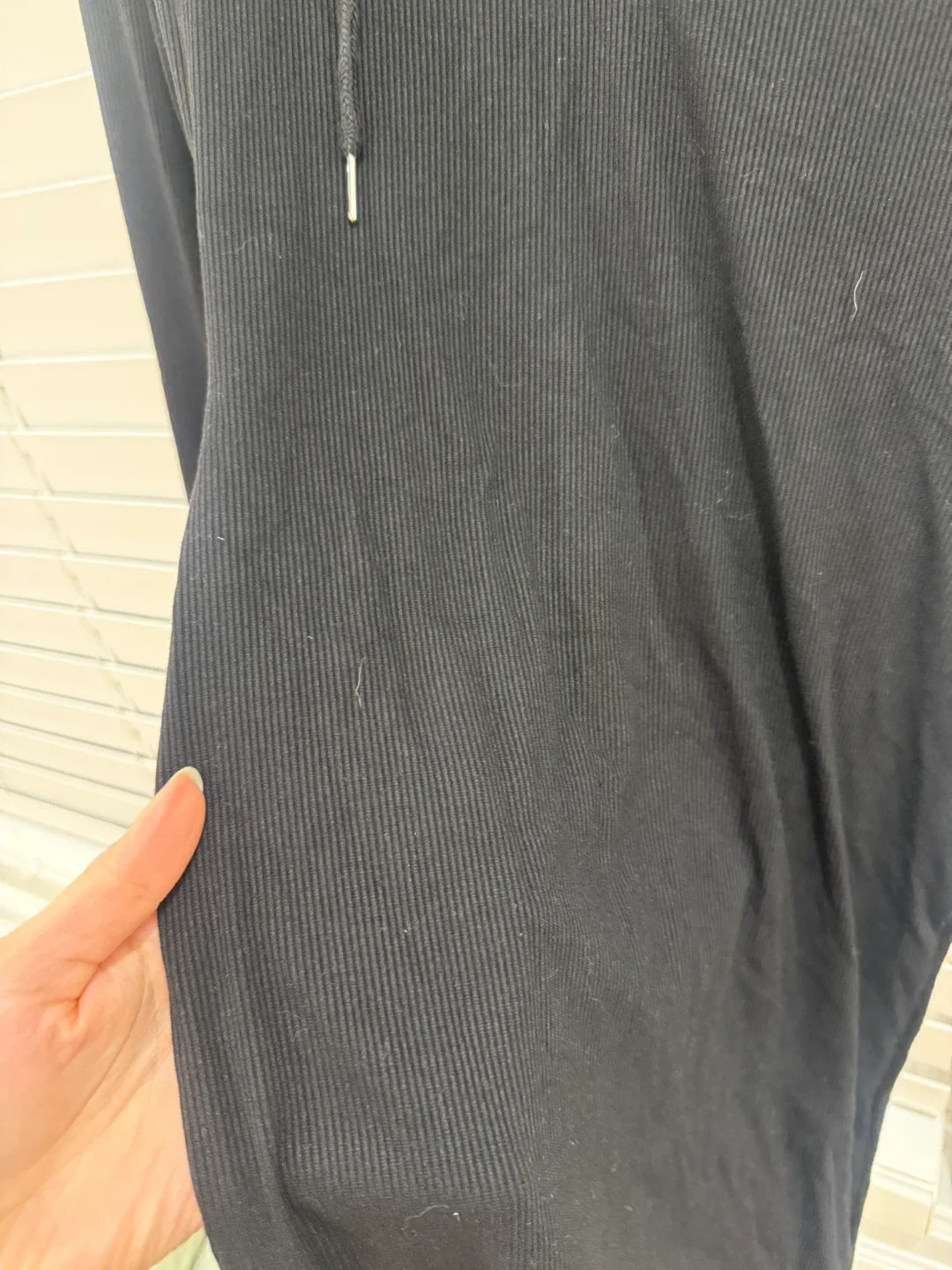 Gava Black Ribbed Hoodie Dress image indicator(2)