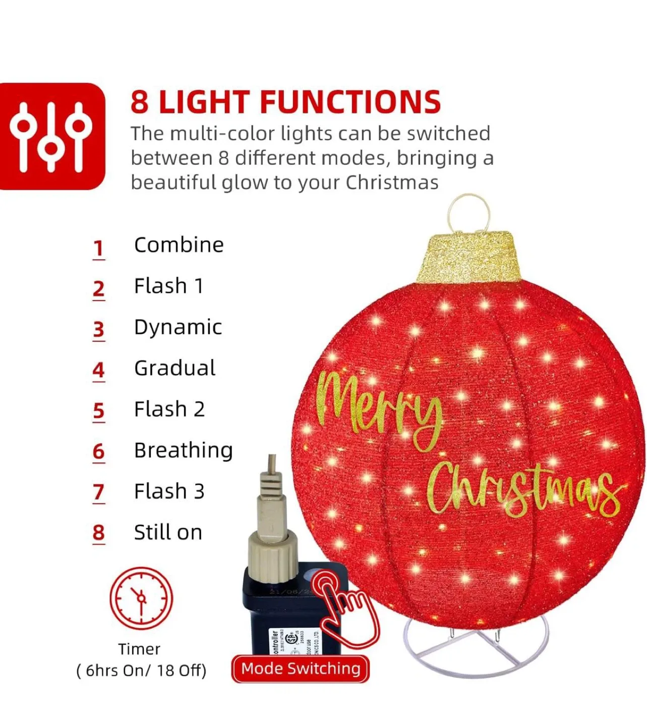 Christmas Ornament Set (2pc) - Red/Green image indicator(2)