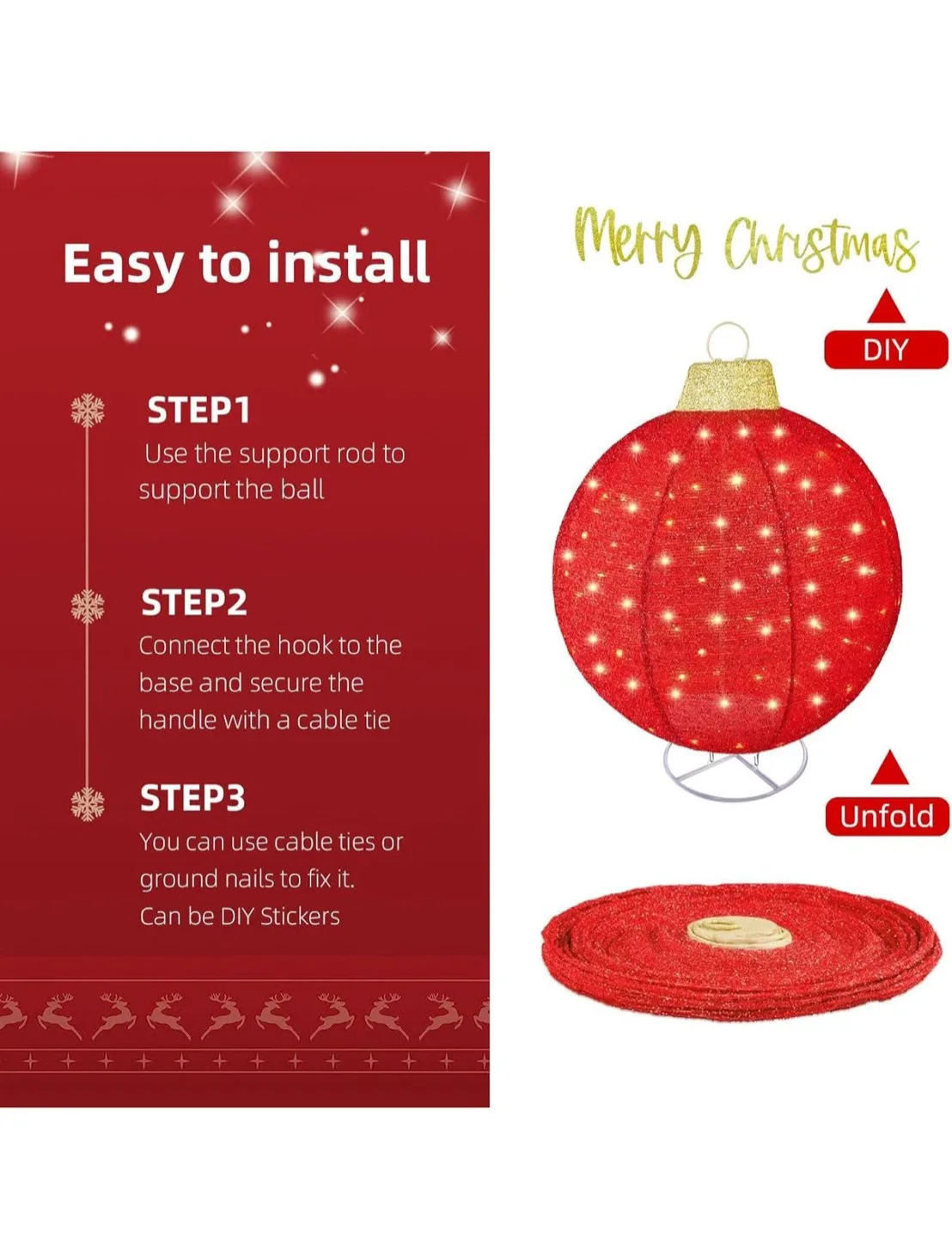 Christmas Ornament Set (2pc) - Red/Green image indicator(6)