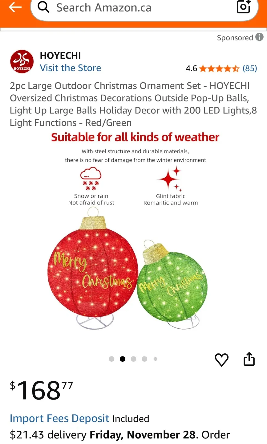 Christmas Ornament Set (2pc) - Red/Green image indicator(4)