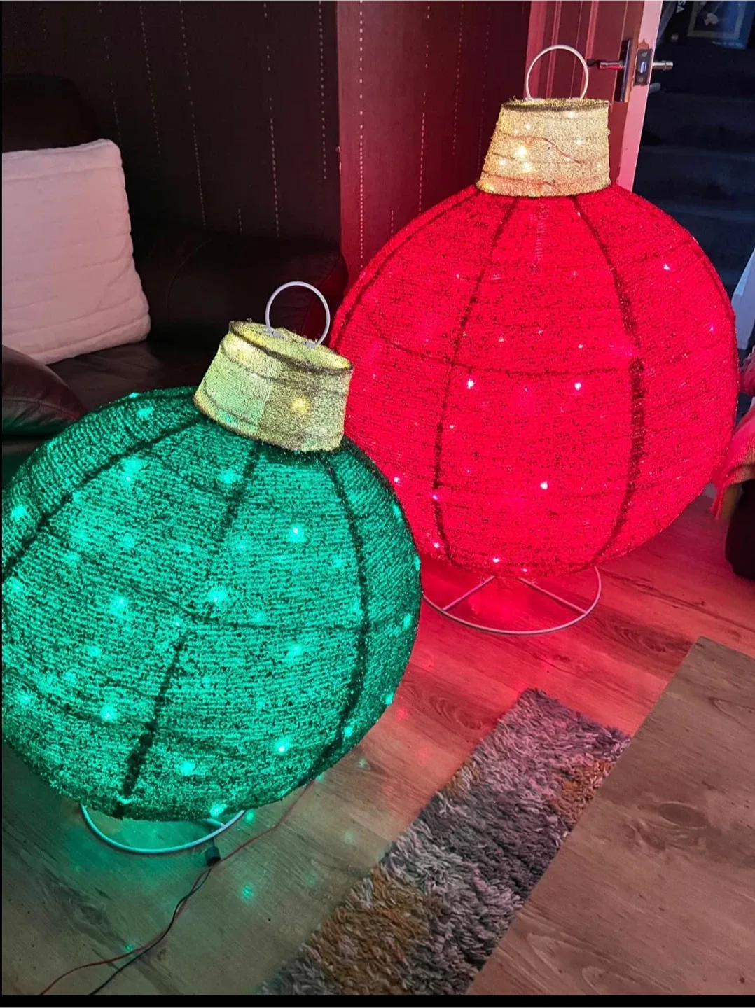 Christmas Ornament Set (2pc) - Red/Green