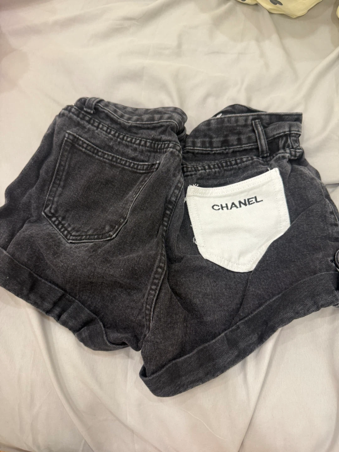 Chanel Black Denim Shorts - photo 2