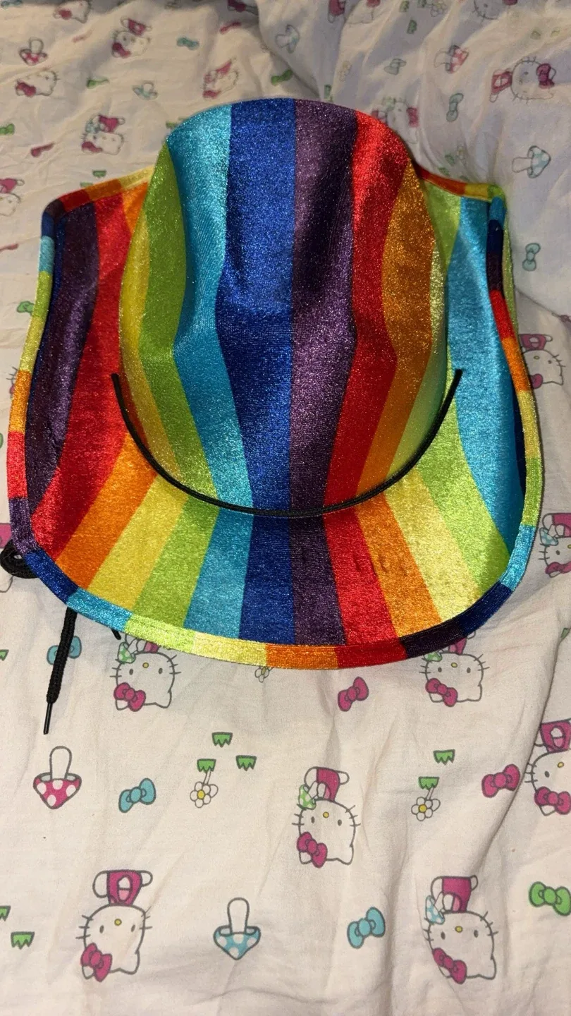 Rainbow Cowboy Hat