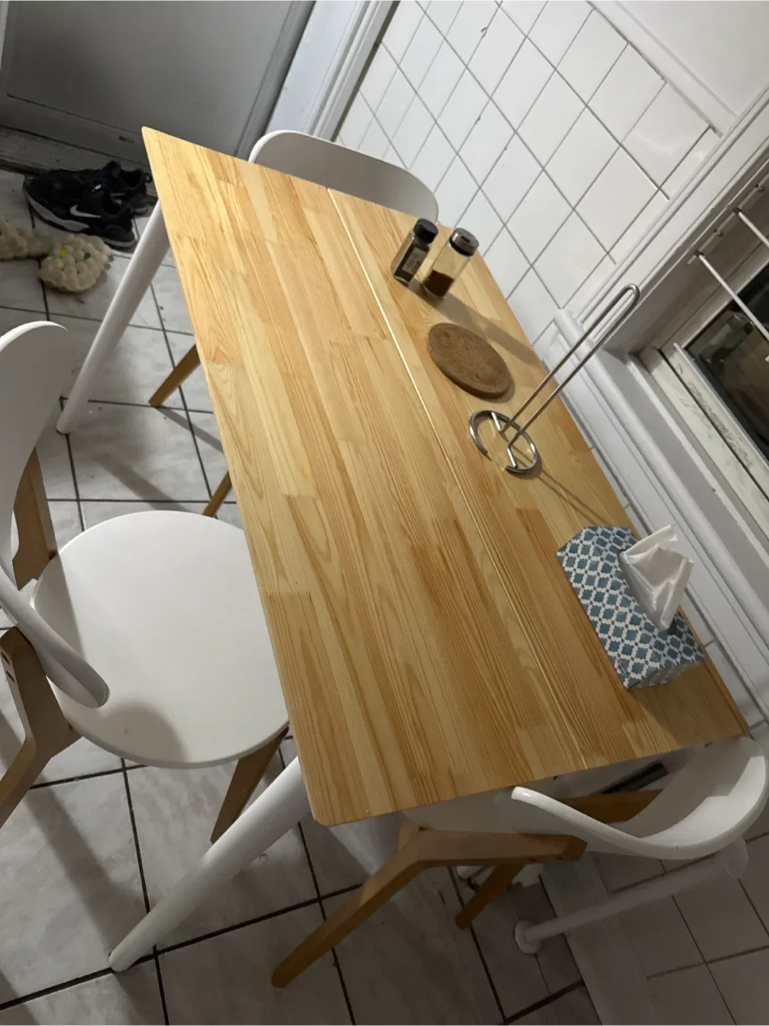 Wooden Dining Table with Chairs