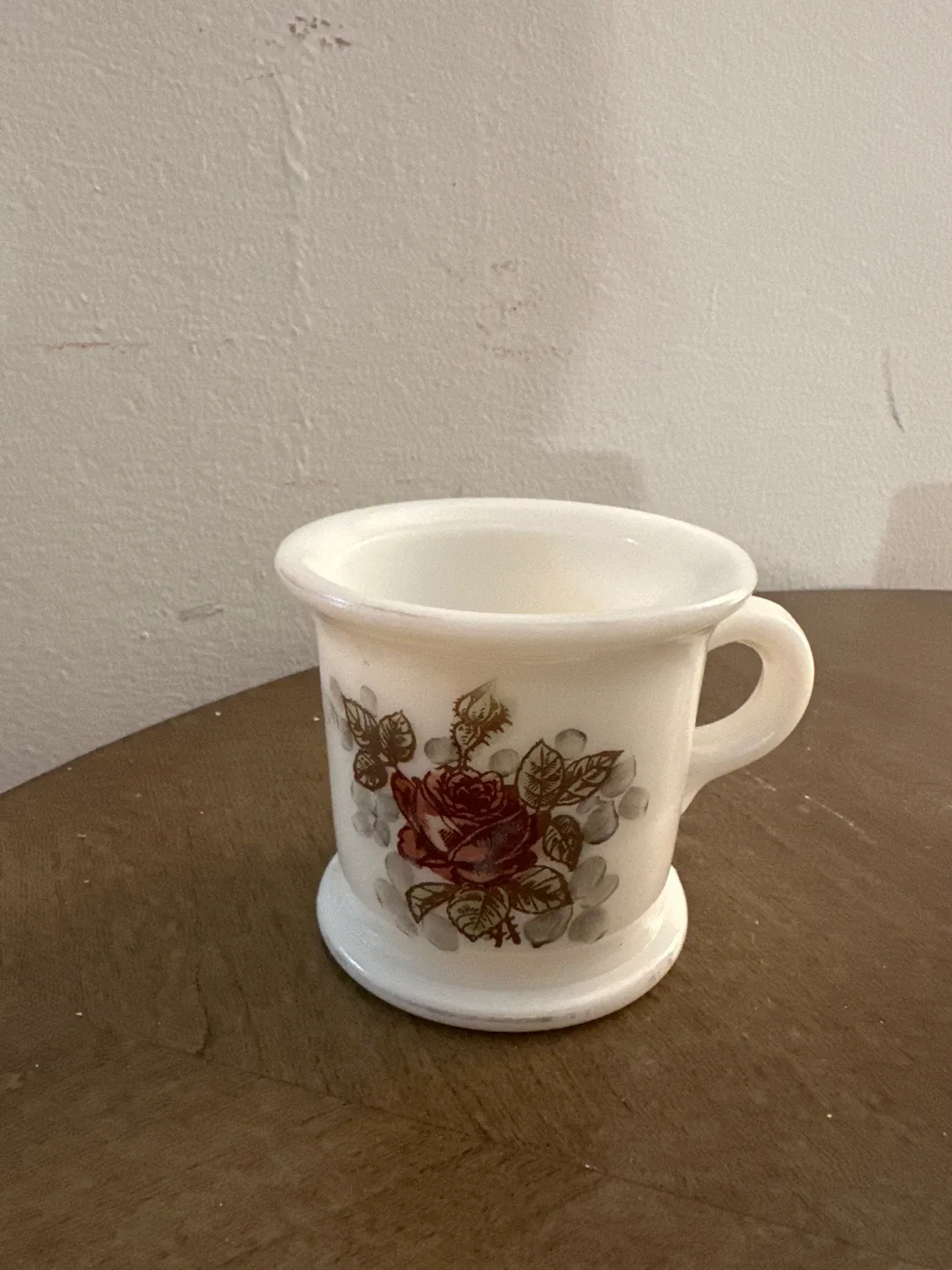 Vintage Shaving Mug with Rose Design