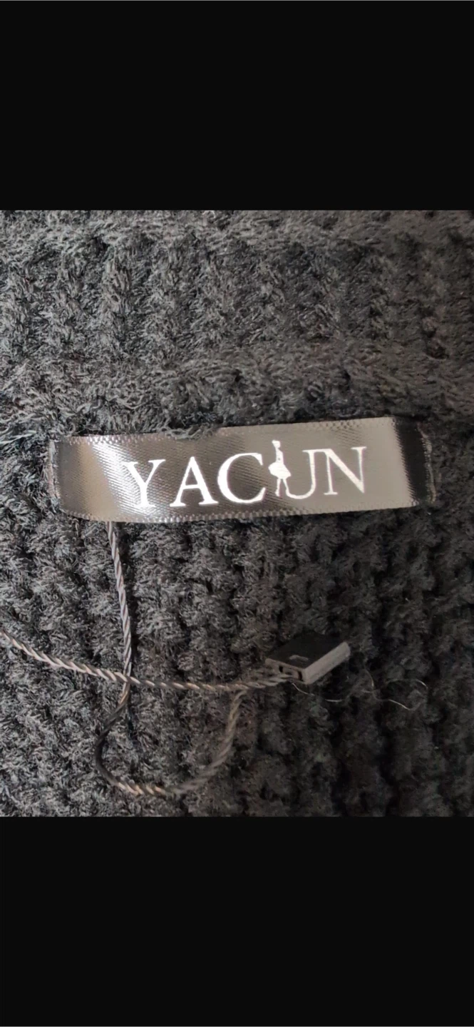 NEW! YACUN Black Knit Cardigan - photo 5