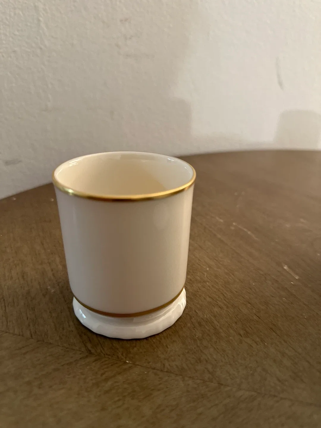 Lenox Made in USA Cream & Gold Accent Vase