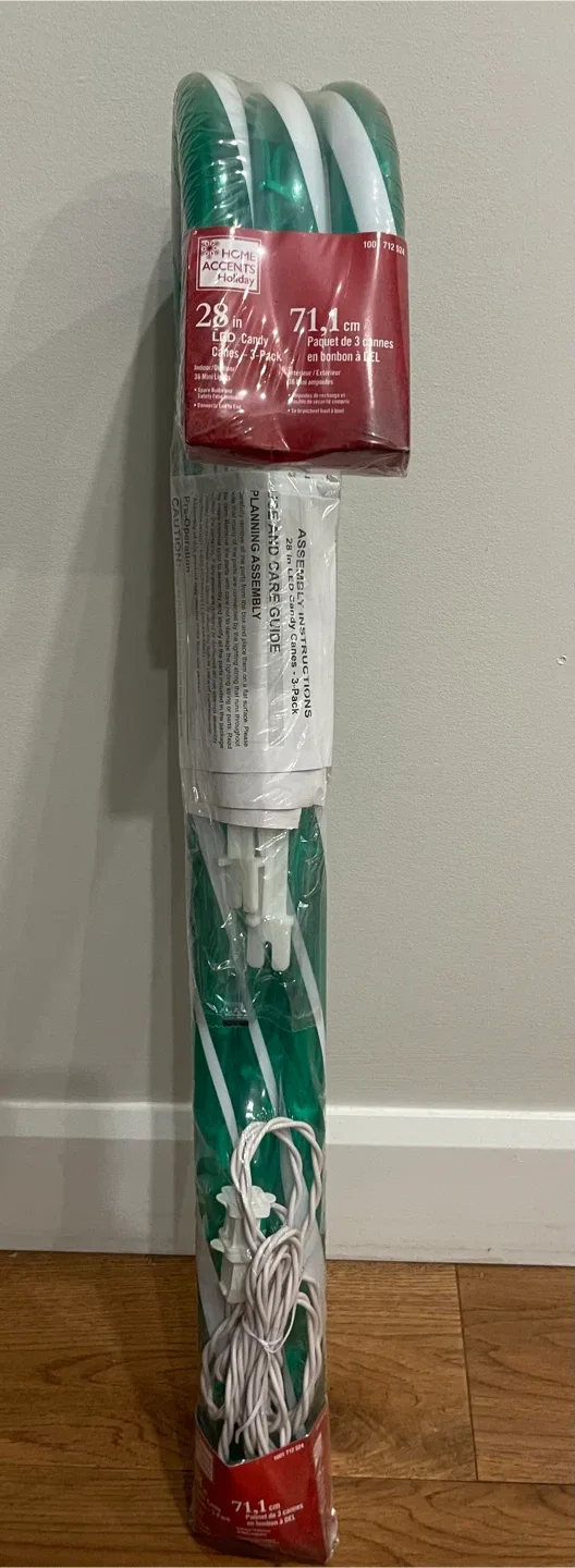 New Home Accents Holiday LED Candy Canes 3-Pack image indicator(2)