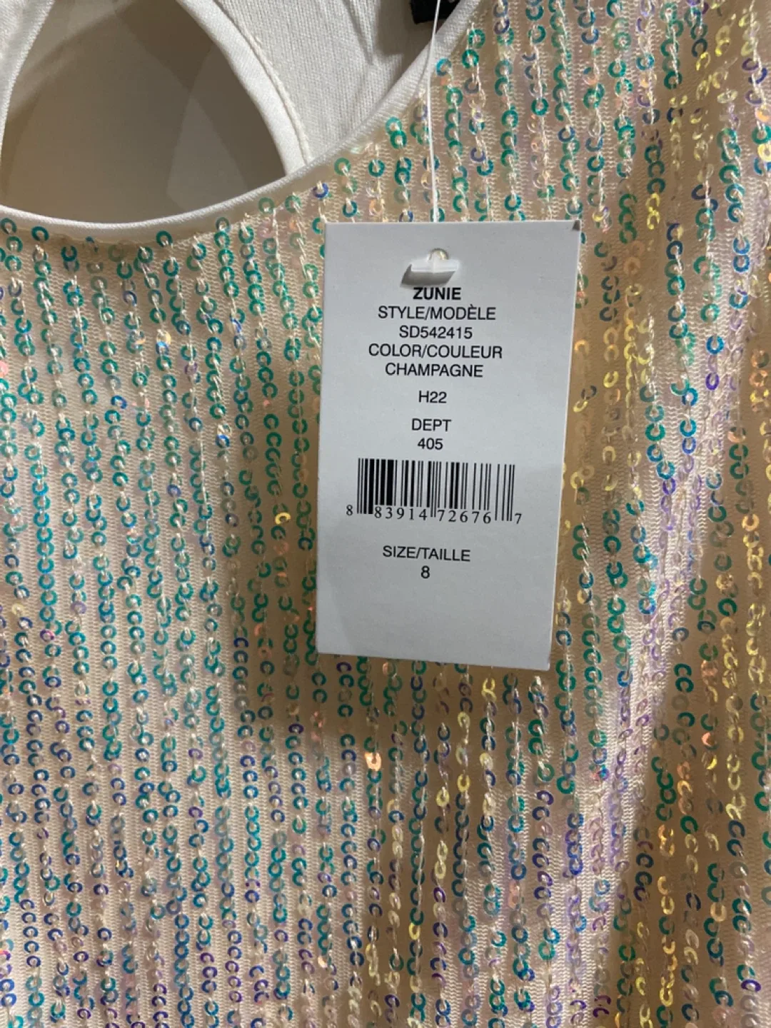 Zunie Girls Sequin Dress - size 8 image indicator(5)