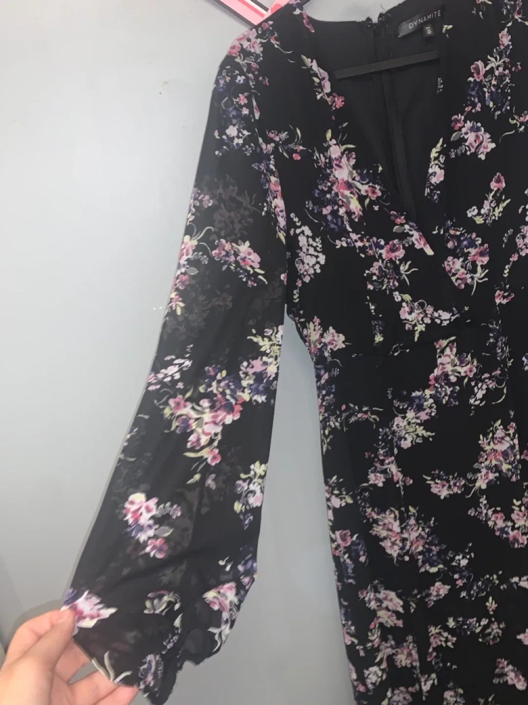 Dynamite Black Floral Maxi Dress - XS image indicator(5)