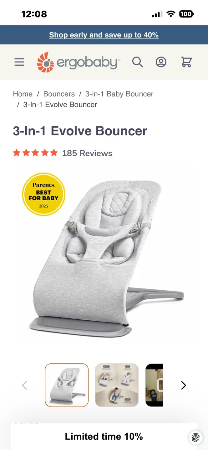 Ergobaby 3-In-1 Evolve Bouncer