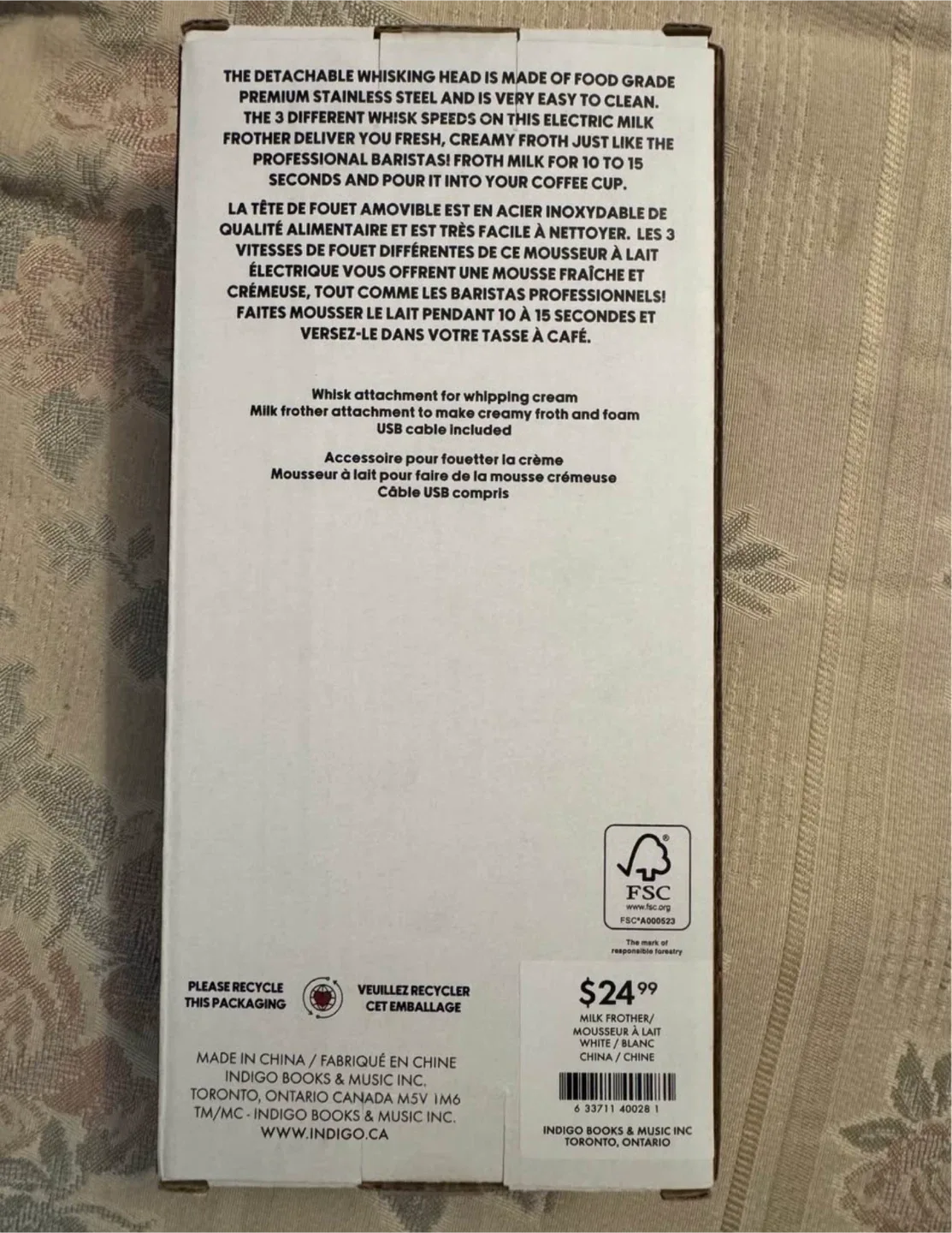 Electric rechargeable Milk Frother image indicator(2)