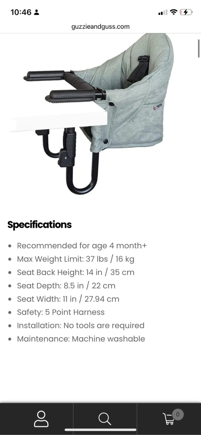 Guzzie+Guss Perch Clip On Table Chair - Red image indicator(7)