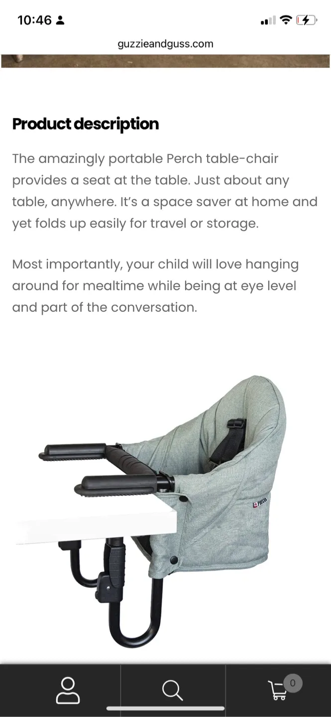 Guzzie+Guss Perch Clip On Table Chair - Red image indicator(8)