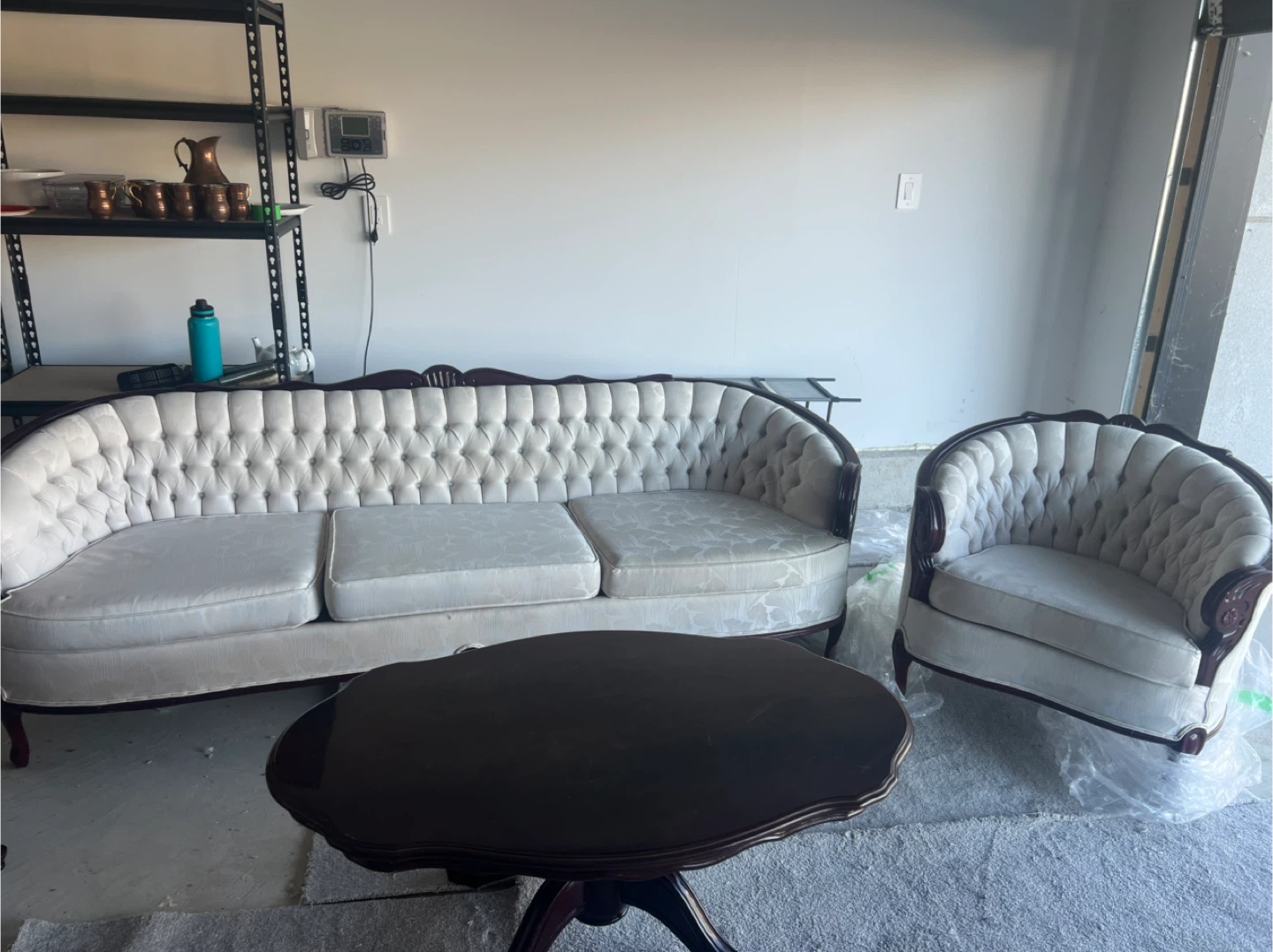 Vintage Style Sofa ,Chair Set ,coffee table and two side tables - photo 3