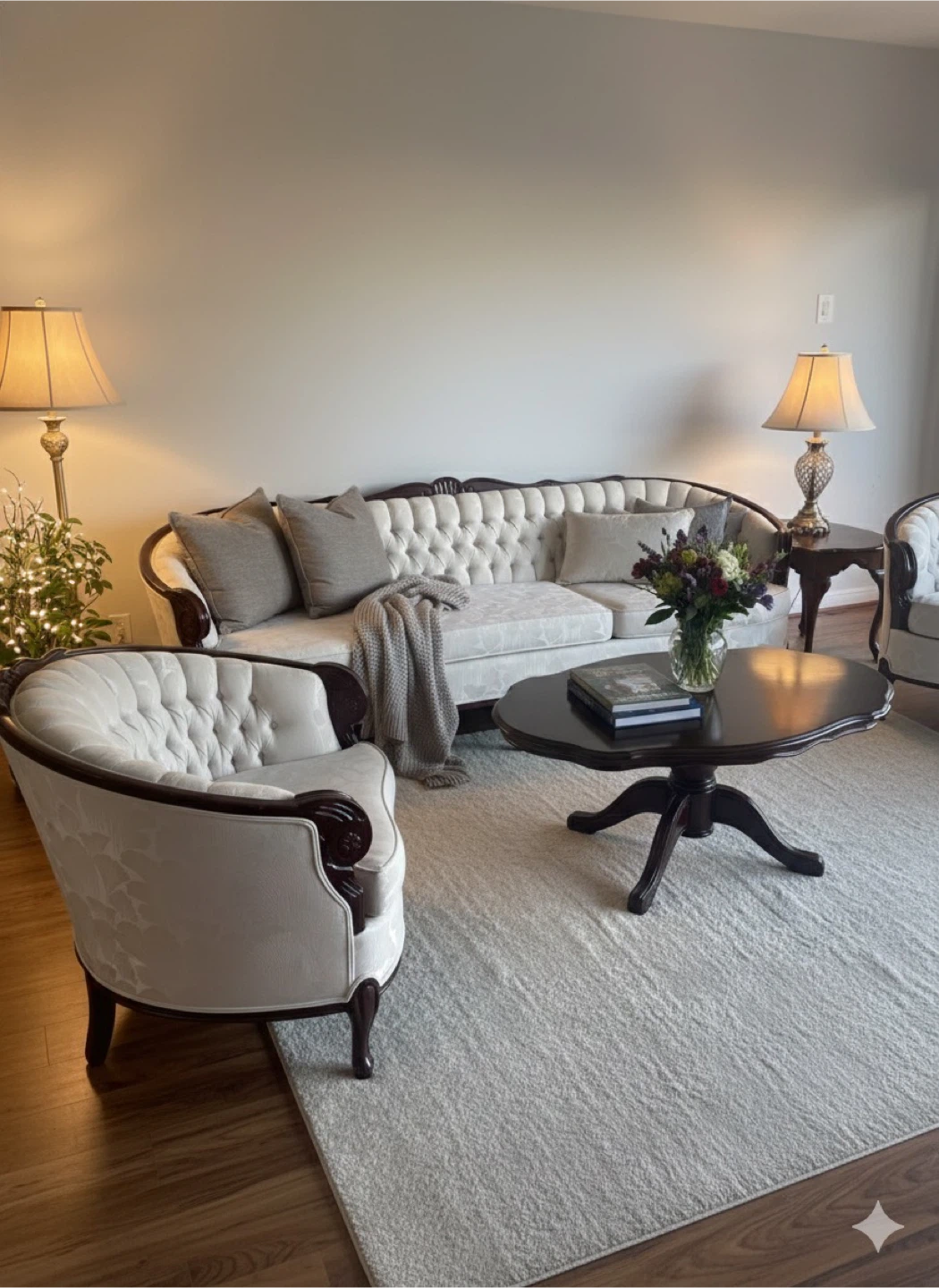 Vintage Style Sofa ,Chair Set ,coffee table and two side tables