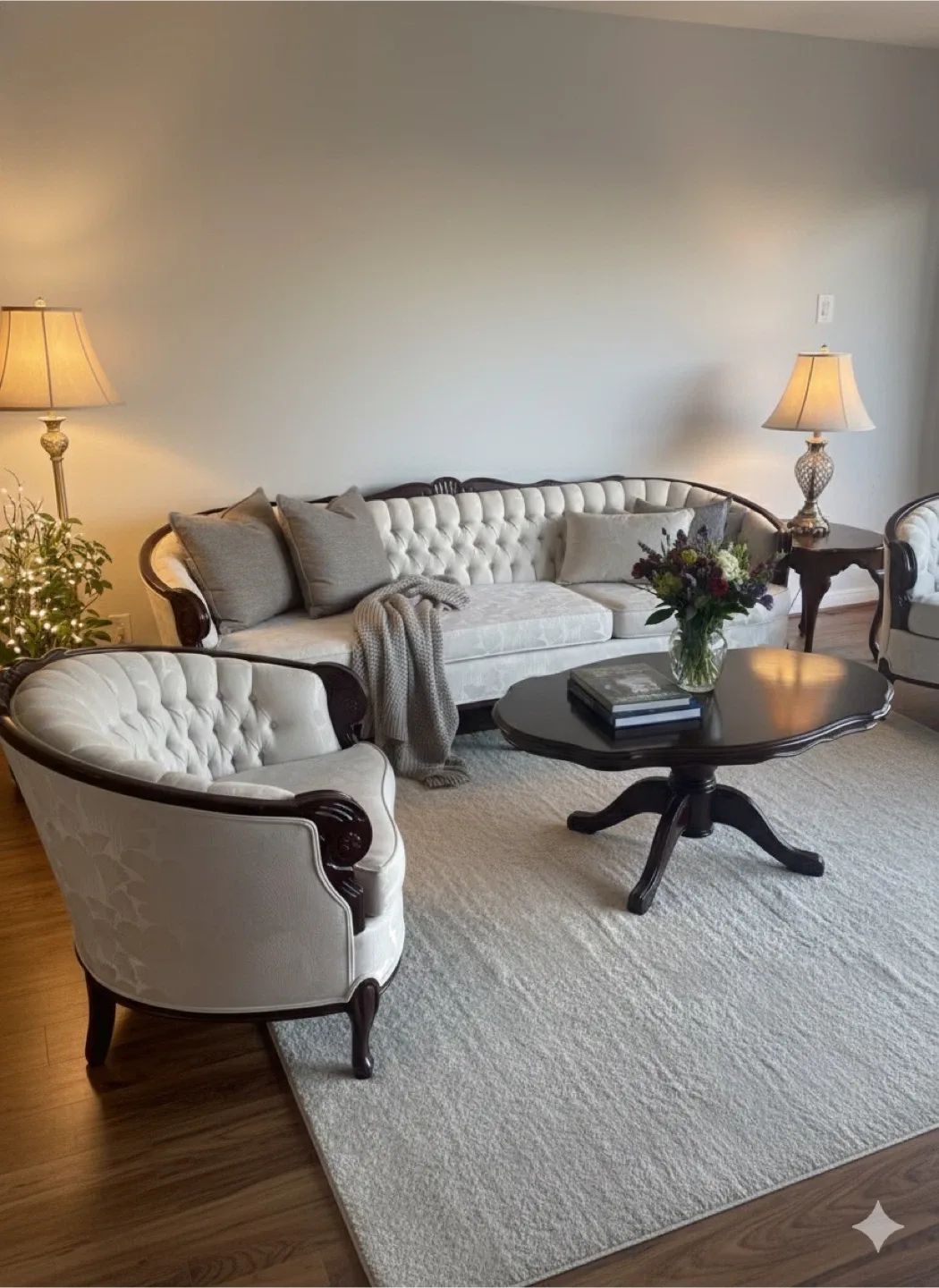 Vintage Style Sofa ,Chair Set ,coffee table and two side tables