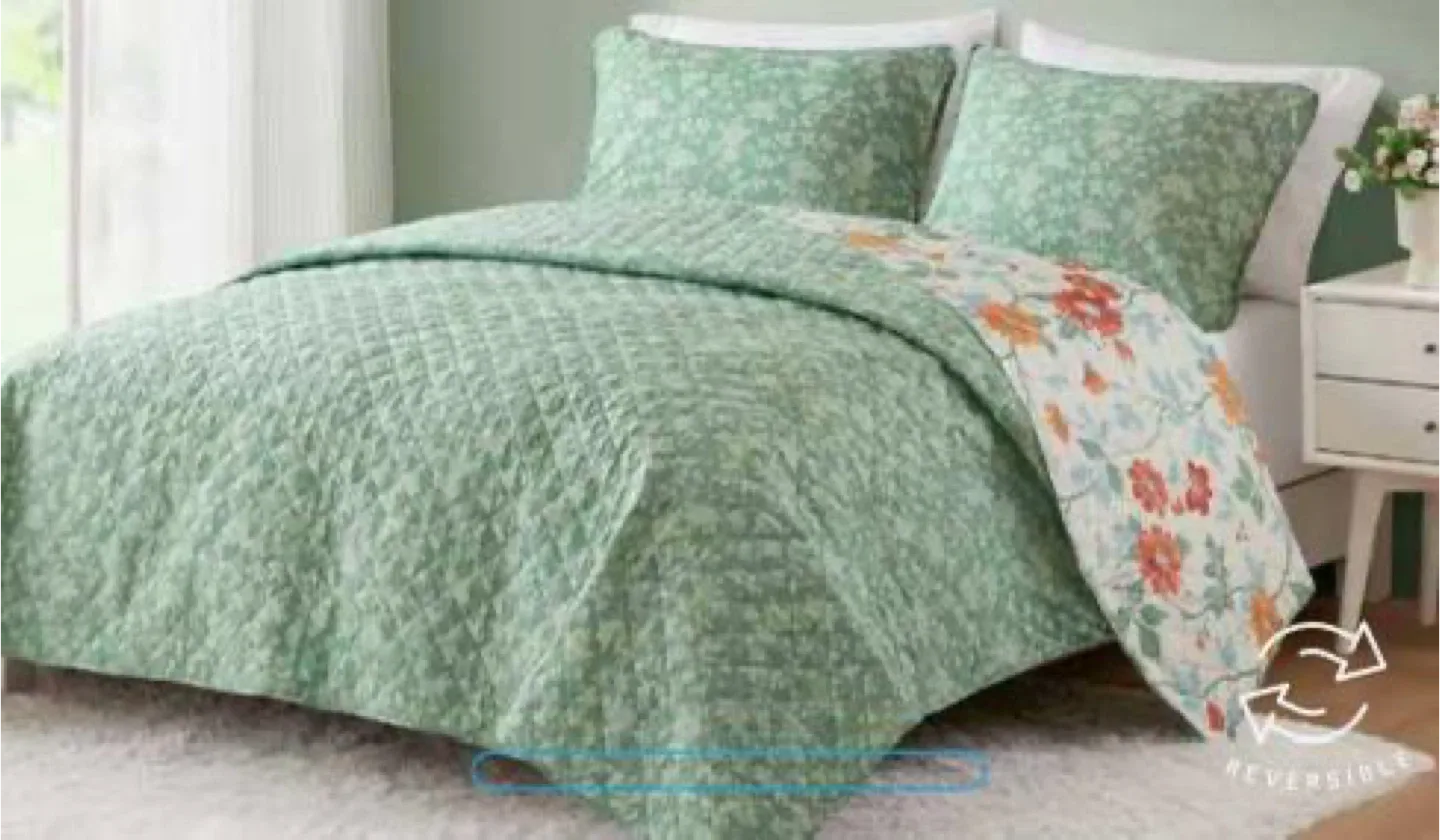 ✨ REVERSIBLE QUILT SET WITH TOTE BAG – KING & QUEEN ✨ image indicator(2)