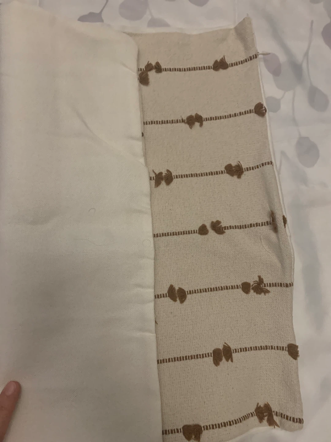 Neutral cushion Covers with Brown Accents - photo 3