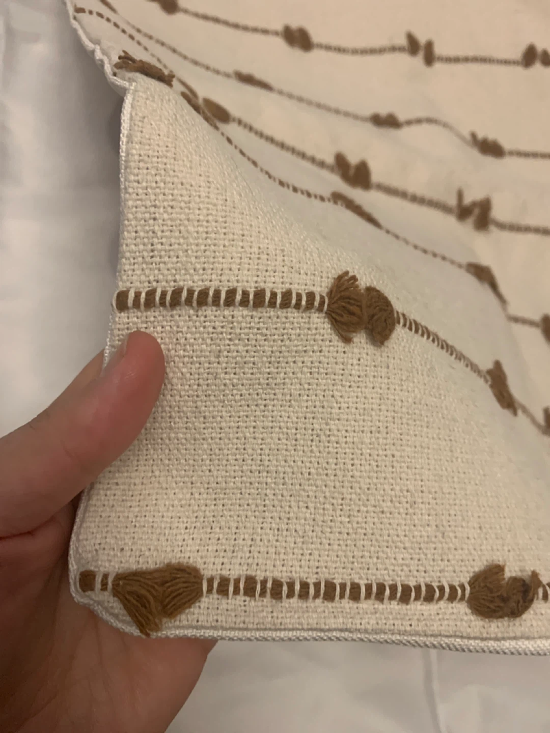 Neutral cushion Covers with Brown Accents - photo 2