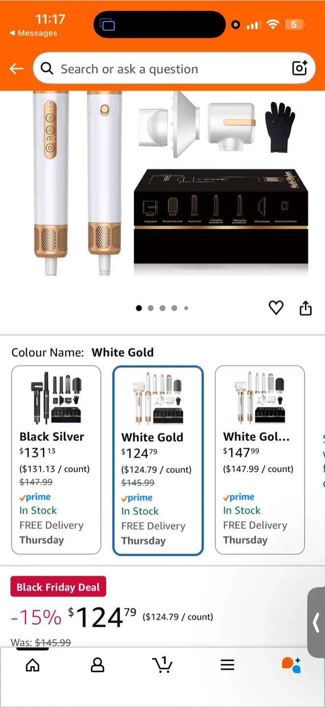 Hair Styler Air Wrap Complete - White Gold image indicator(4)