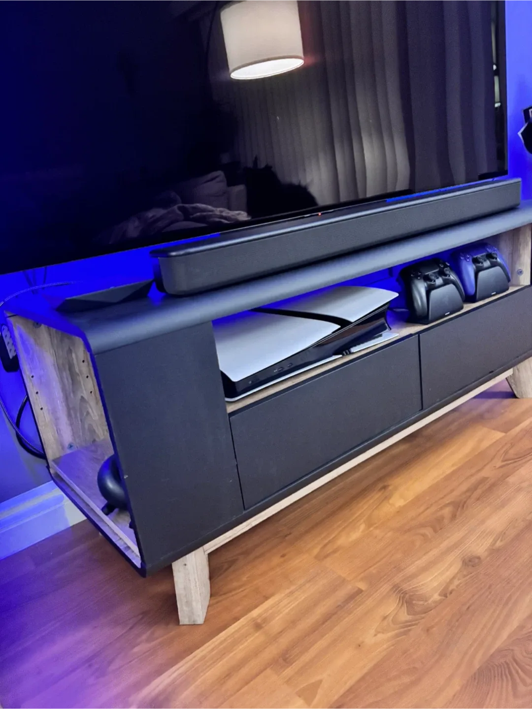 Black TV Stand with Storage