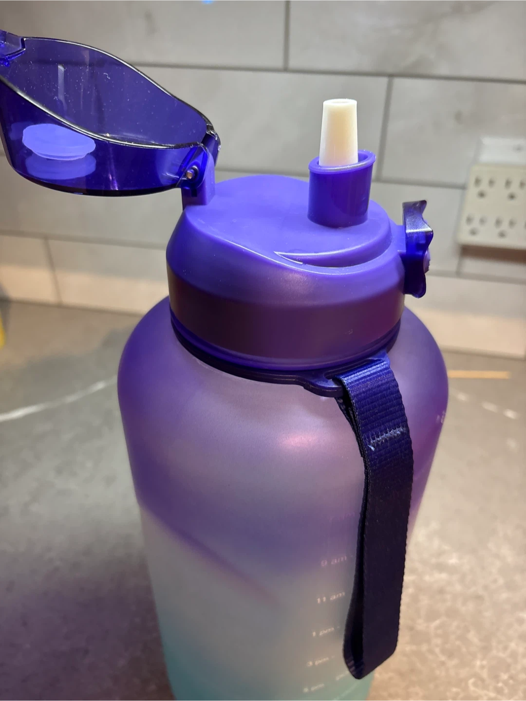 Ombre 128 oz Purple Water Bottle
