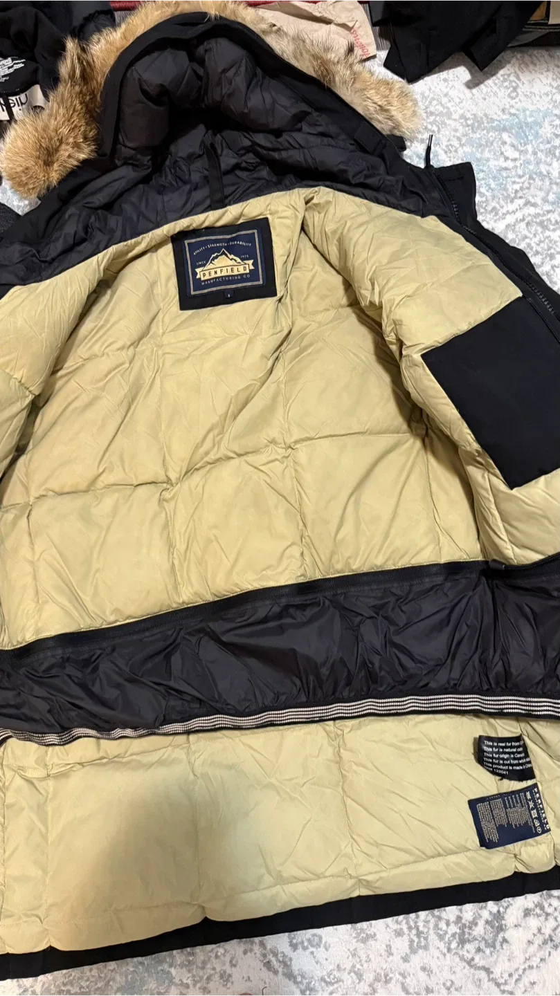 Penfield Black Down Parka - Size S