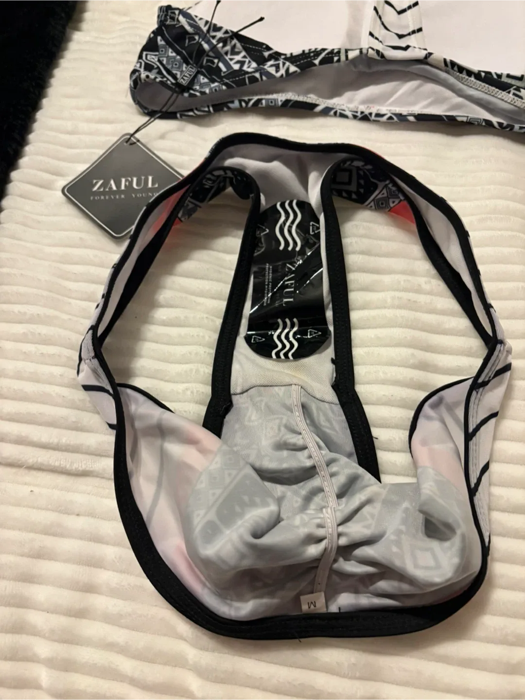 Zaful Bikini Set - Black & White Pattern image indicator(6)