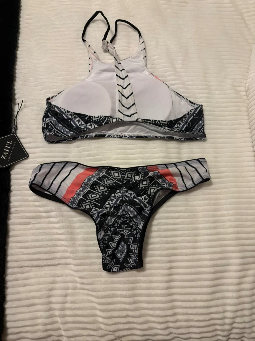 Zaful Bikini Set - Black & White Pattern image indicator(2)