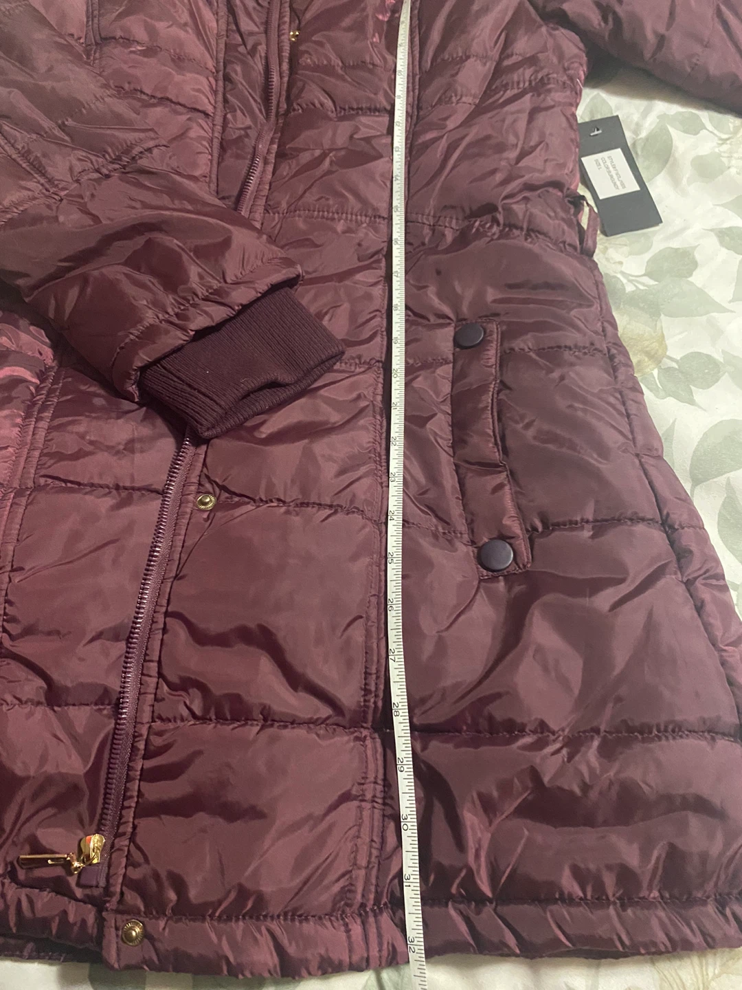 Glamsia Puffer Coat - Burgundy - photo 2