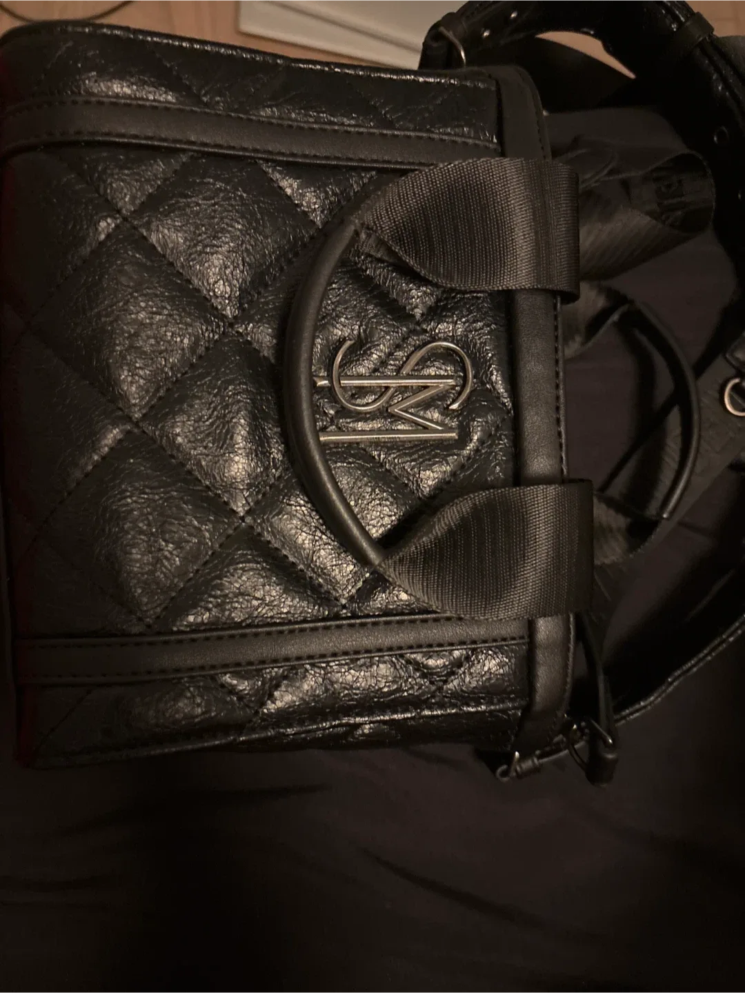 Steve Madden Black Quilted Bag