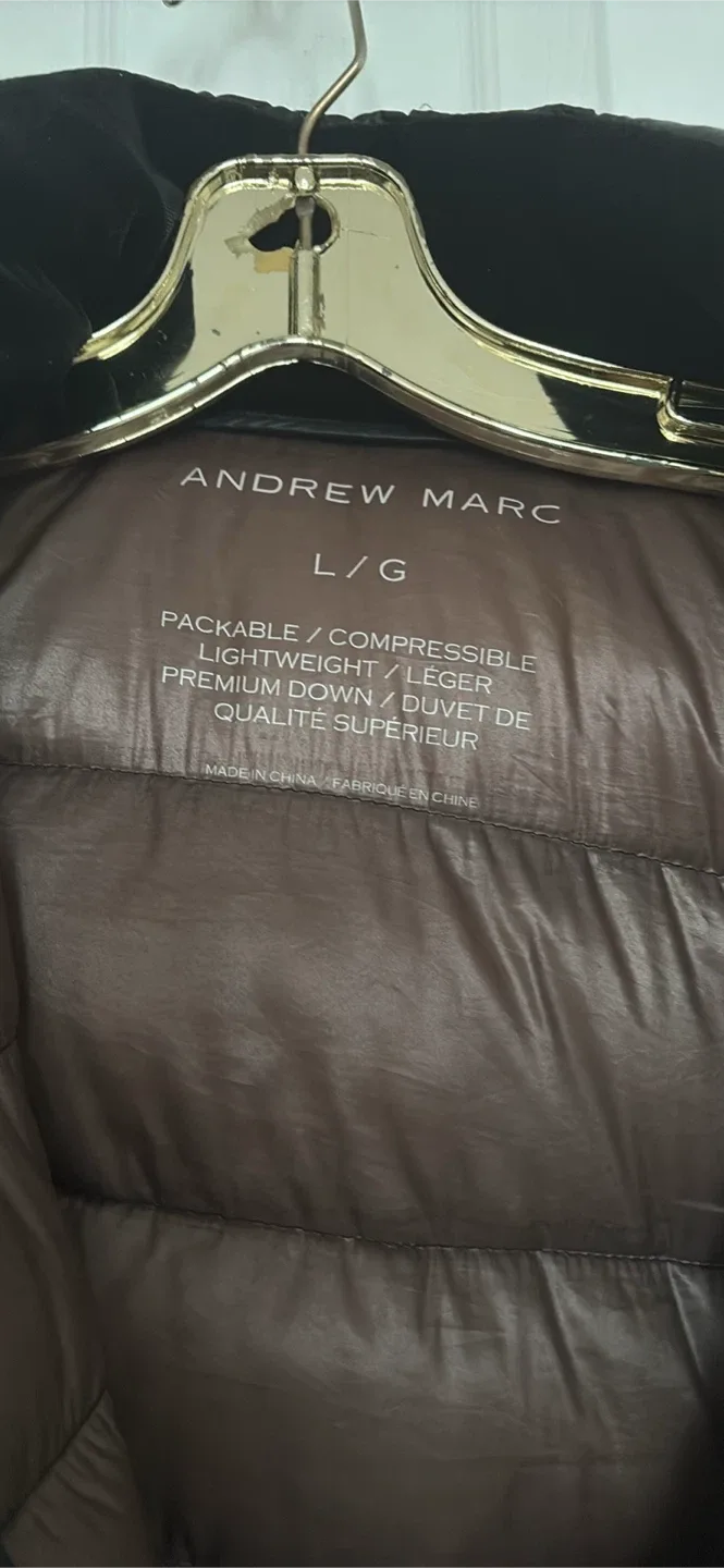 Andrew Marc Packable Down Puffer Coat - Size L image indicator(5)