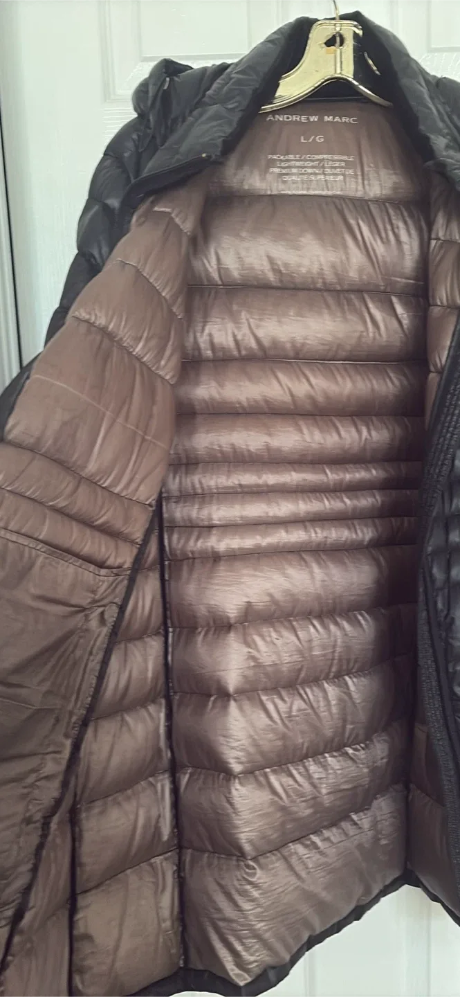 Andrew Marc Packable Down Puffer Coat - Size L image indicator(9)