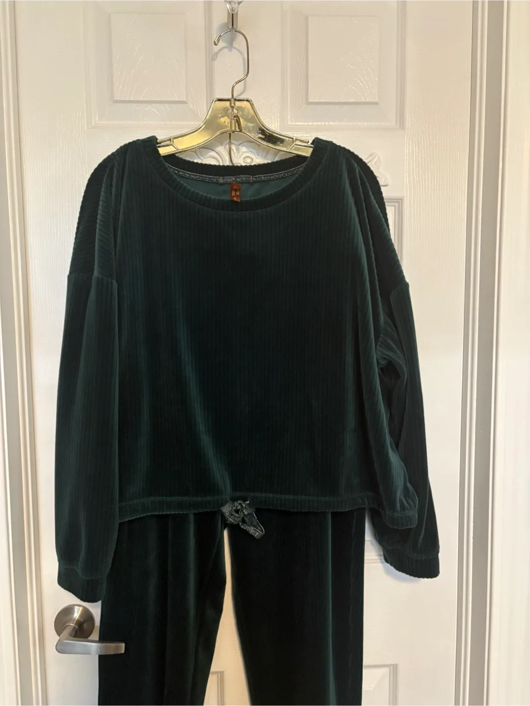 Rever Hayes Green Velvet Loungewear Set (XL)