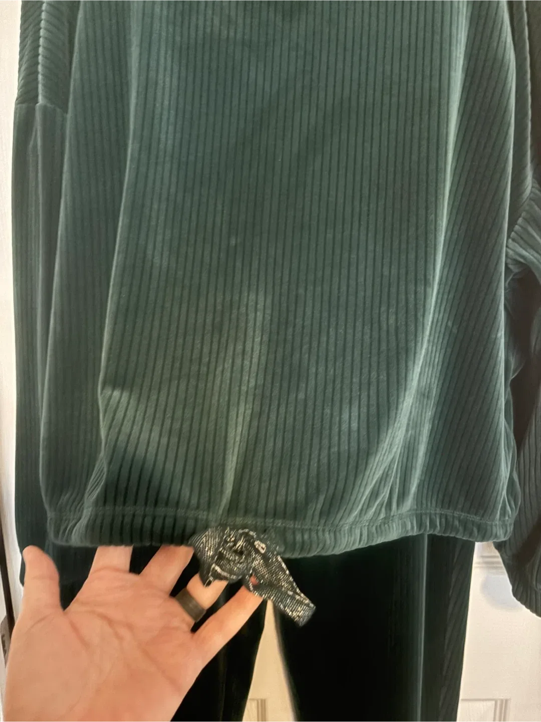 Rever Hayes Green Velvet Loungewear Set (XL) image indicator(7)