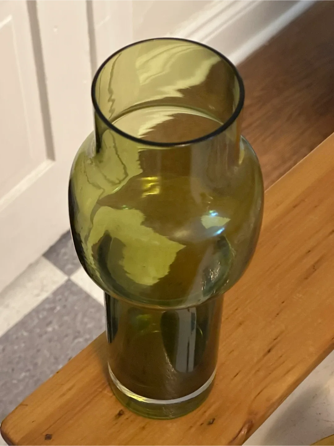 Finnish Mid Century Olive Green Vase image indicator(2)