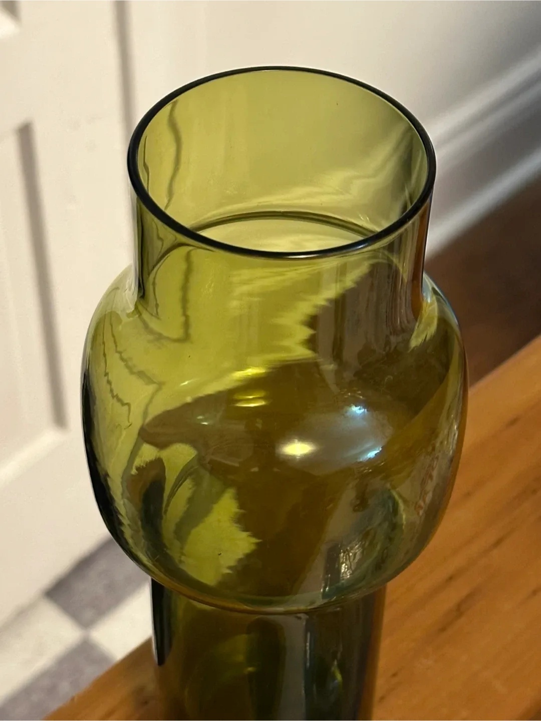 Finnish Mid Century Olive Green Vase image indicator(3)
