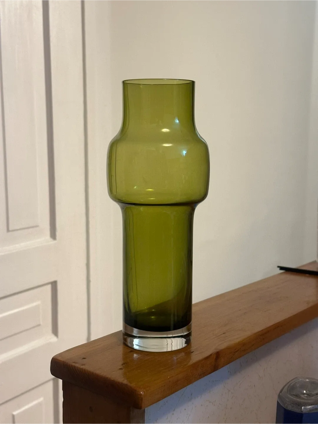 Finnish Mid Century Olive Green Vase