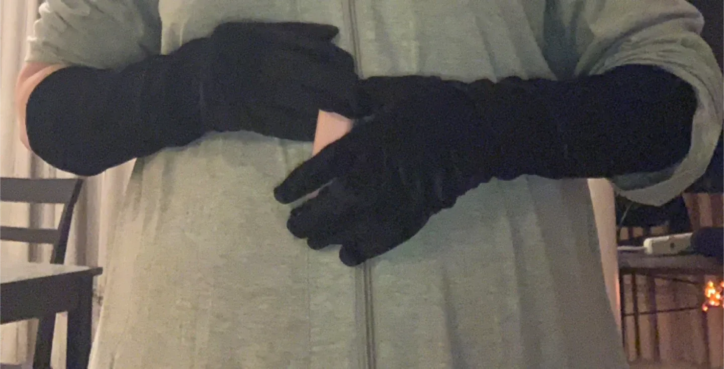 Black Lace & Long Velvet Gloves image indicator(4)