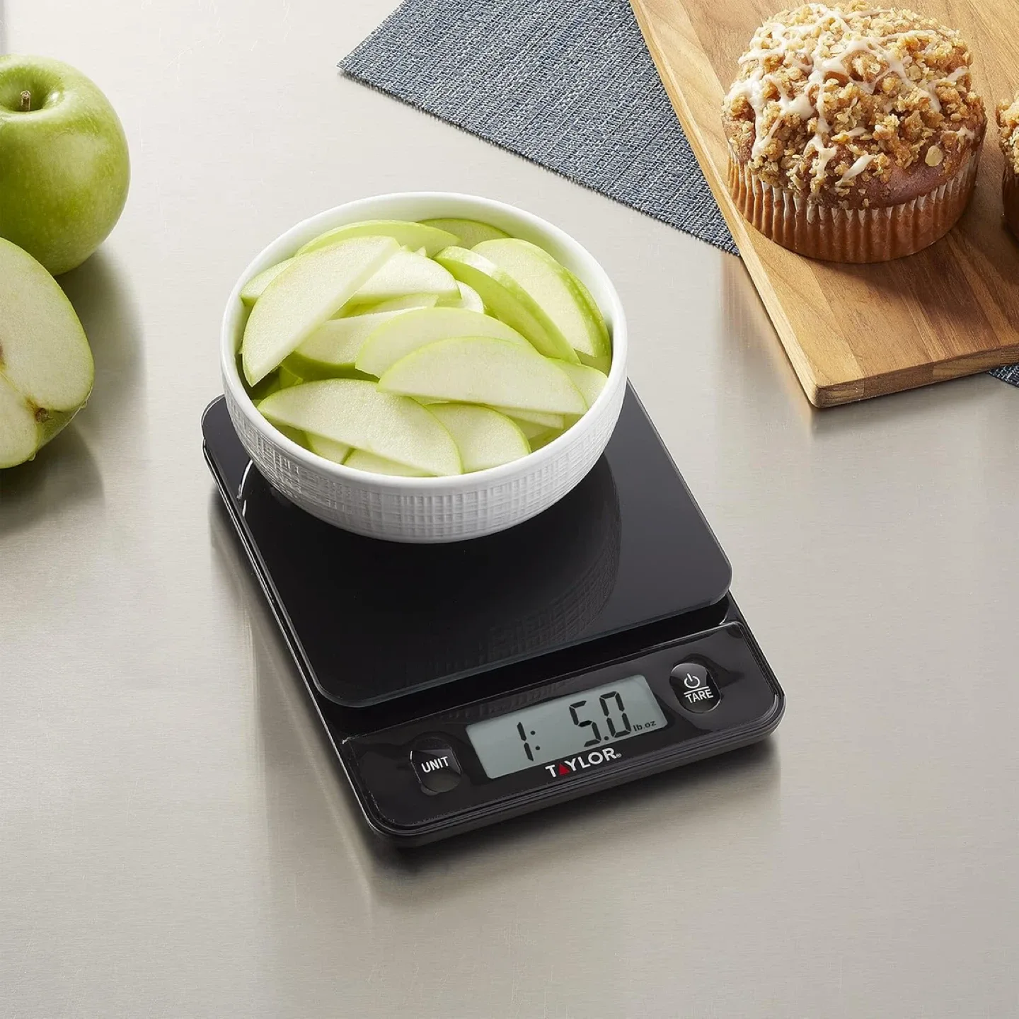 Taylor Glass Top Food Scale with Touch Control Buttons, 11 lb image indicator(5)
