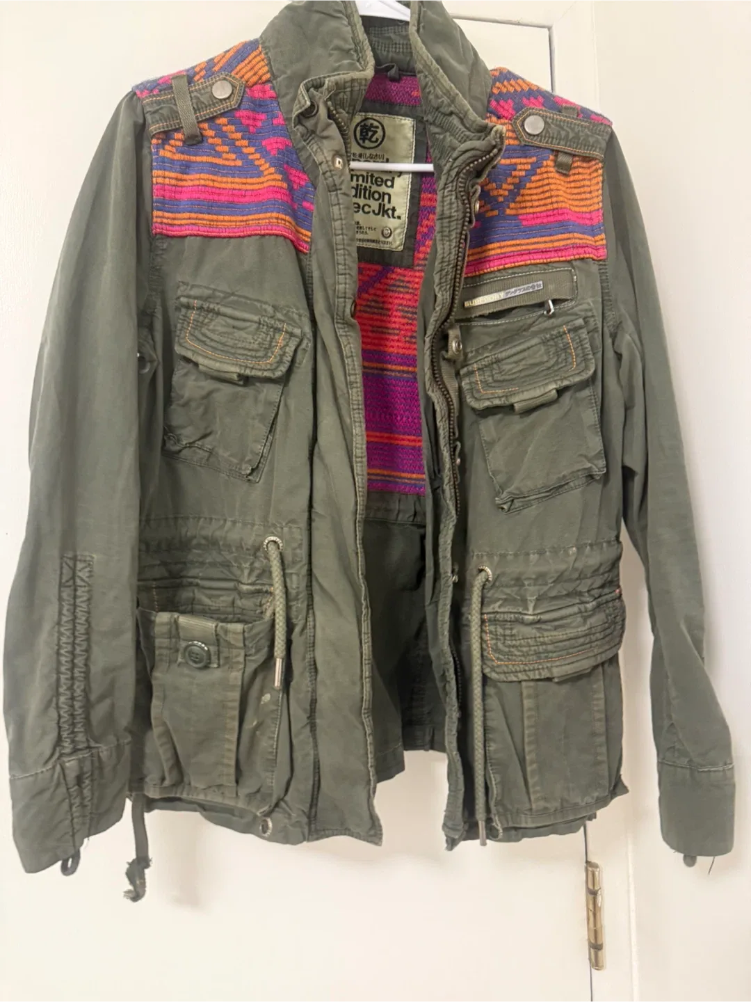 Superdry Aztek jacket with embroidered patch